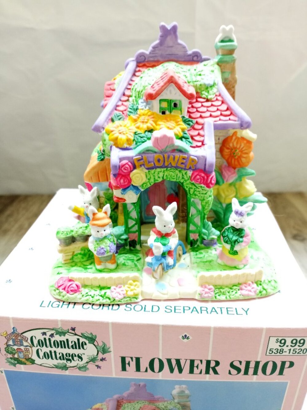 FLOWER SHOP  Cottontale Cottages Easter Village Porcelain Painted House